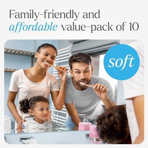 Bamboo Toothbrushes 10 Pack - BPA Free Soft Bristles Toothbrushes for Adults, Eco-Friendly, Biodegradable & Compostable Natural Wooden Toothbrush - Image 7