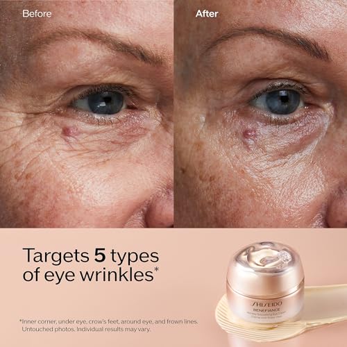 Shiseido Benefiance Wrinkle Smoothing Eye Cream - 15 mL Visibly Improves Five Types of Wrinkles Dark Circles & Puffiness 48-HR Hydration All Skin Non-Comedogenic - Image 5