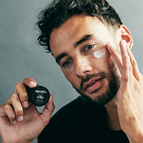 Brickell Men's Restoring Under Eye Cream for Men, Natural and Organic Anti Aging Eye Balm To Reduce Puffiness, Wrinkles, Dark Circles, Crows Feet and Under Eye Bags, 0.5 Ounce, Unscented - Image 3