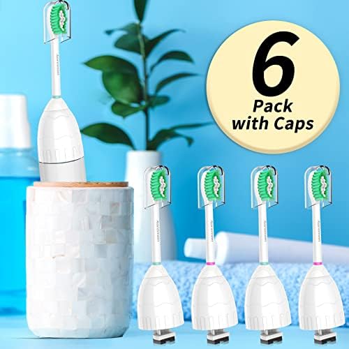 Aoremon Replacement Toothbrush Heads for Philips Sonicare E-Series Essence HX7022/66 and other Screw-on Electric Toothbrush Model, 6 Pack - Image 7