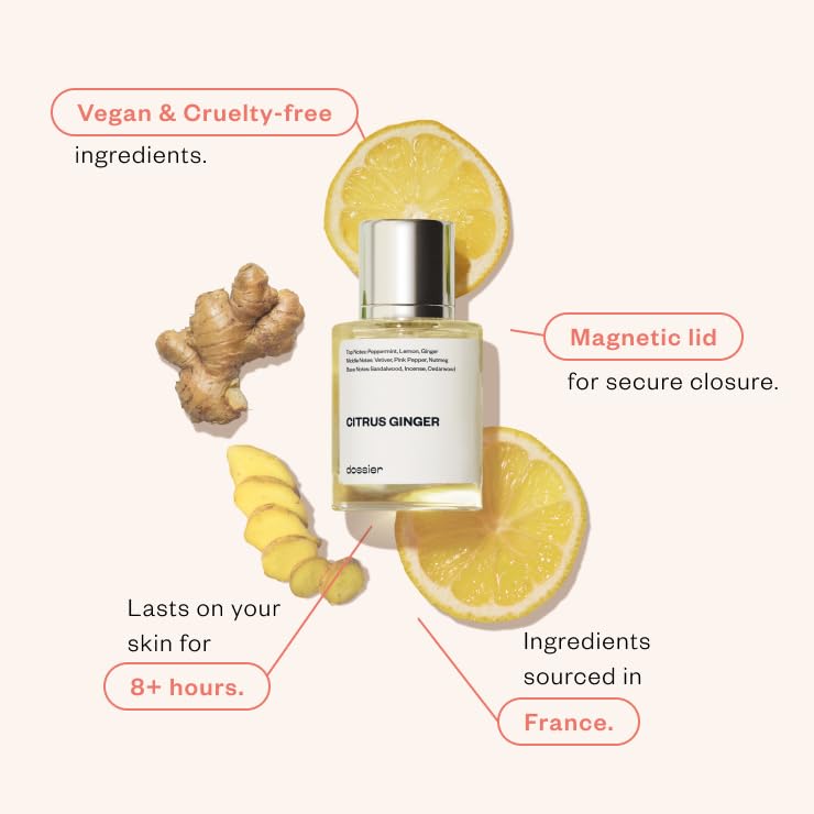 Dossier - Citrus Ginger - Eau de Parfum - Inspired By Bleu De Cha nel Fragrance - Perfume Luxury - Pure Infused - For Men - Fragrance 1,7 Fl 0z (50ml) - Image 3