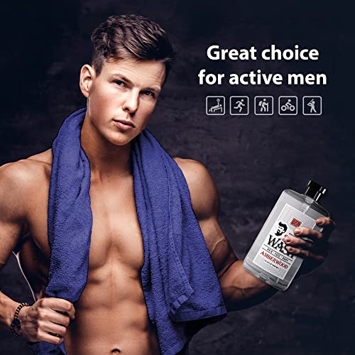 Dead Sea Collection 3 In 1 Body Wash For Men With Pure Amber Wood Oil – All In One Soap For Men – Shampoo, Face Wash, Shower Gel For All Skin Type - Moisturizing Body Wash, 33.8 Fl Oz (2-pack) - Image 6