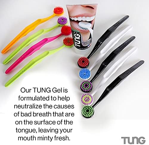 Tung Tongue Gel | Fresh Mint Tongue Cleaning Paste | Bad Breath and Halitosis | Mouth Odor Eliminator | Use with Tongue Brushes & Scrapers | Made in America (2 Pack) - Image 5