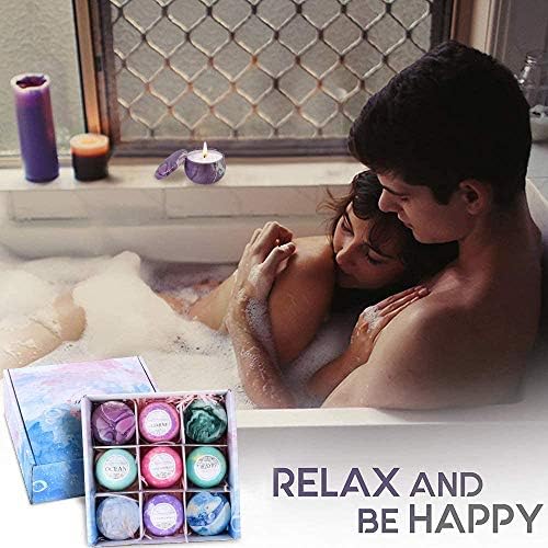 Bath Bombs Gift Set - 5 Large Fizzy Spa Bombs with 4 Scented Candles for Women - Moisturizing Bubble Bath with Essential Oils for Valentine's, Birthday Gifts - Image 3