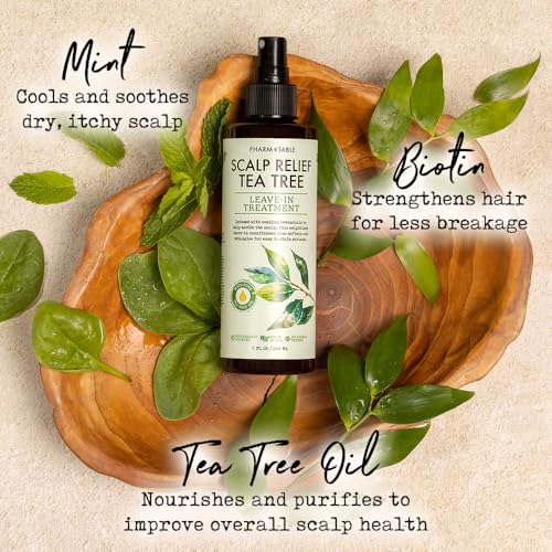 Scalp Relief Tea Tree Leave-In Conditioner, Relieve Itchy, Dry Scalp, Detangles Hair, 240ml/8 fl oz - Image 2
