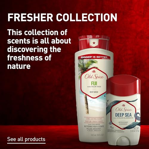 Old Spice Body Wash for Men, 24/7 Shower Fresh with Long Lasting Scent, Fiji with Palm Tree Scent, 18 fl oz (Pack of 4) - Image 8