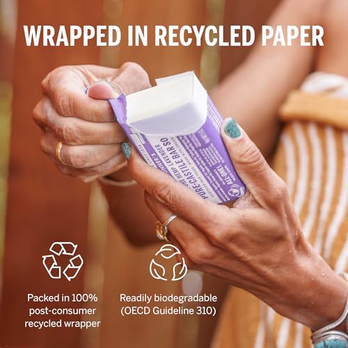Dr. Bronner's Pure-Castile Bar Soap - Made with Regenerative Certified Organic Oils - For Face, Body, Hair- Gentle on Sensitive Skin - All Natural Soap Bar for Men & Women - Lavender, 2 pack, 32oz - Image 5