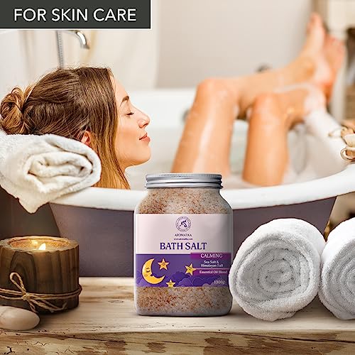 Calming Bath Salts 46 Oz - 1300g - w/Sandalwood & Lavender & Bergamot Essential Oils - Natural Bath Sea Salts 1.3 kg - Good Sleep - Relaxing - Body Care - Beauty - Aromatherapy - Image 6