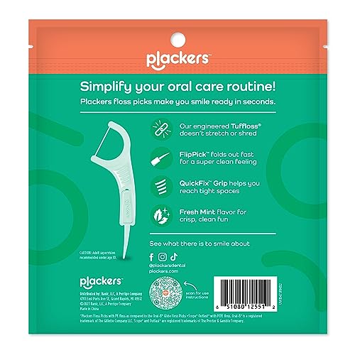 Plackers Micro Line Dental Floss Picks, Fold-Out FlipPick, Tuffloss, Easy Storage with Sure-Zip Seal, Fresh Mint Flavor, 300 Count - Image 8