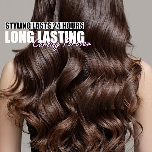 Long Barrel Curling Iron 1 1/4 inch, 1.25 Inch Curling Iron for Long Hair, Ceramic Curling Iron Infused Argan Oil & Keratin, Lasting Styling, 11 Adjustable Temp, Include Clips & Silicone Pad - Image 2
