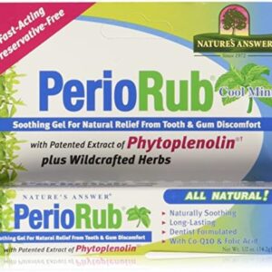 Natures Answer Periorub Topical Rub, 0.5 oz Dentist Formulated Soothing Gel for Teeth and Gums