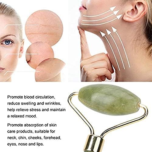 Jade Gua Sha Facial Massager Set - 5 in 1 Skin Care Tools With Roller and Massager - Image 5