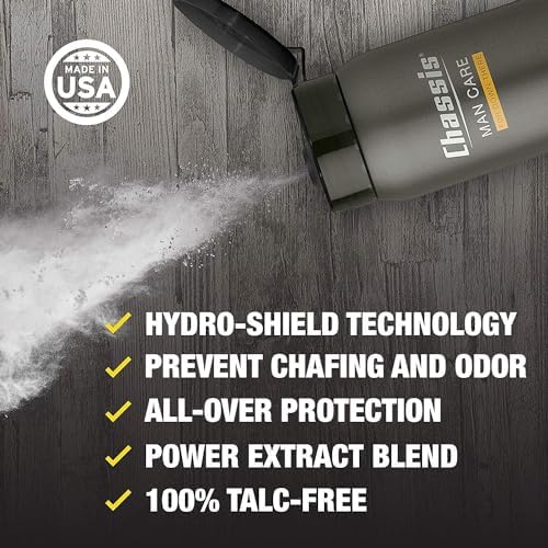 Chassis Premium Body Powder for Men, Anti-Chafing Deodorant Powder, Friction Defense for Balls, Groin, Private Parts and Butt, Natural Ingredients, Talcum Powder Alternative, Original Fresh Scent - Image 2