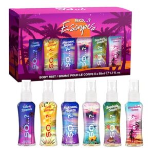 So…?… Escapes Body Mist Gift Set - Perfumes for Women - Everyday Body Spray for Women - Vegan, Cruelty-Free - Fragrance Gifts for Women - 6 pcs