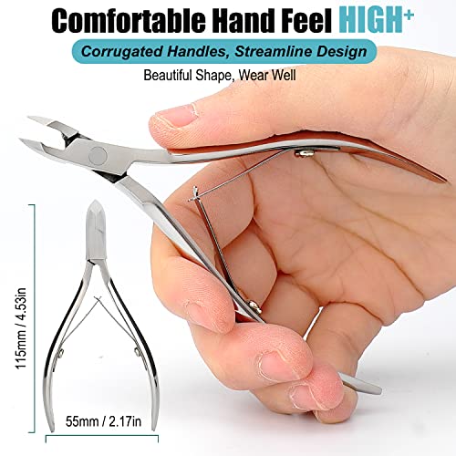 LePinko Professional Cuticle Trimmer kit, Super Sharp Dead Skin Clipper, Labor-saving Cuticula Remover for Fingernail Toenail, Manicure Pedicure Tool for Women Men, Home Salon Use, 7mm Jaw - Image 5