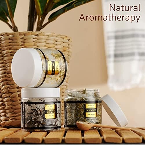 Epsom Bath Salts Gift Set, Relaxing Spa Salt with Essential Oils - Lavender, Eucalyptus Spearmint, Lemon Basil, Coconut, Tea Tree, Honey Almond, Self Care Elephant Gifts for Women Who Have Everything - Image 3