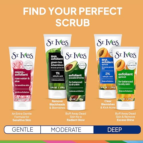 St. Ives Fresh Skin Apricot Face Scrub, Deep Exfoliator Skin Care for Clean, Glowing Skin, Oil-free Facial Scrub Made with 100% Natural Exfoliants, 6 oz - Image 8