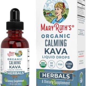 MaryRuth Organics, Herbal Supplement Drop, Calmness & Relaxation, Pack of 1, USDA Kava Root, Sugar/Gluten Free, Support Sleep, Calm & Stress Relief, Vegan, Non-GMO, 30 Servings
