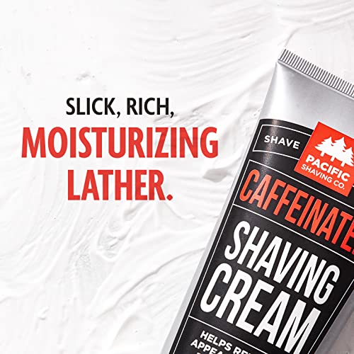 Pacific Shaving Company Caffeinated Shaving Cream - Caffeine, Shea Butter + Spearmint Antioxidant Shaving Cream - Clean Formula for a Hydrating, Redness Reducing + Irritation-Free Shave (7 Oz, 2 Pack) - Image 4