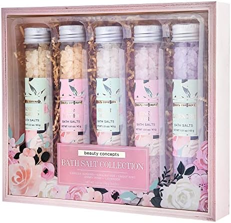 B.C. Beauty Concepts Aromatherapy Bath Salts- Epsom Salts for Soaking, Relaxing Bath Spa Set, Scented in Vanilla Almond, Shea Butter, Sweet Mint, Honey Rose, and Lavender, Sage Floral - Image 6