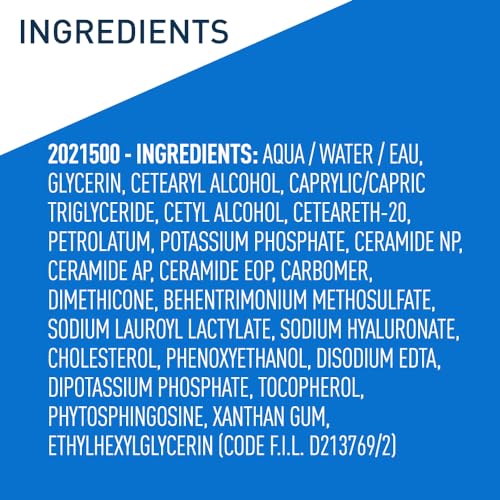 CeraVe Moisturizing Cream | Body and Face Moisturizer for Dry Skin | Body Cream with Hyaluronic Acid and Ceramides | Daily Moisturizer | Oil-Free | Fragrance Free | Non-Comedogenic | 19 Ounce - Image 7