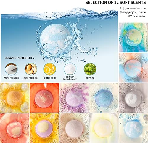 Bath Bombs, 24 pcs Handmade Bath Bombs Gift Set, Natural & Organic Essential Oil Bubble Bath, Bath Bombs Gift Set for Women and Girls - Image 2