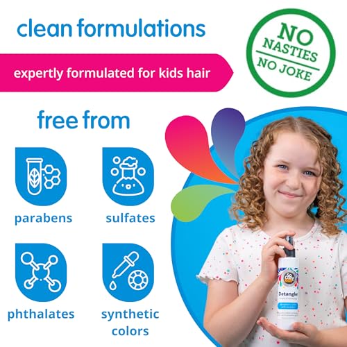 SoCozy Detangler Leave-In Conditioner Spray For Kids Hair Strengthens and Softens, No Parabens, Sulfates, Synthetic Colors or Dyes, 5.2 Fl Oz (580A) - Image 5