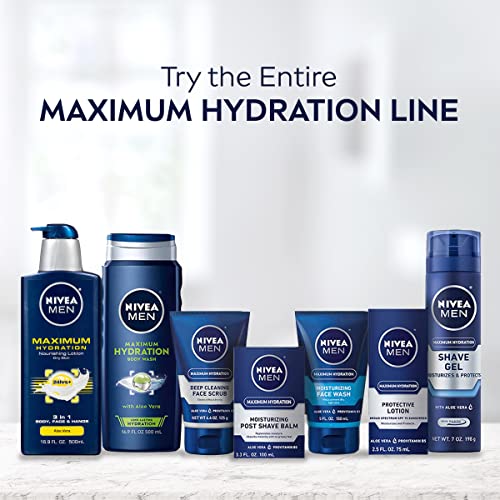 NIVEA MEN Maximum Hydration Body Wash with Aloe Vera, Long-Lasting Hydrating Body Wash for Men, 3 Pack of 16.9 Fl Oz Bottles - Image 12