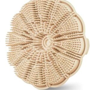 Silicone Body Scrubber, Shower Brush Exfoliating Skin Silicone Scrubber, Foaming Deep Cleaning, Durable, Suitable for All Skin (White)