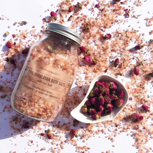 Pink Himalayan Bath Salt with Rose Petals -100% Natural Aromatherapy and Relaxation - Ylang Ylang Grapefruit Essential Oil Bath Salts for Women Relaxing-Cruelty-Free Cleanse Revitalize & Soothes Skin - Image 6
