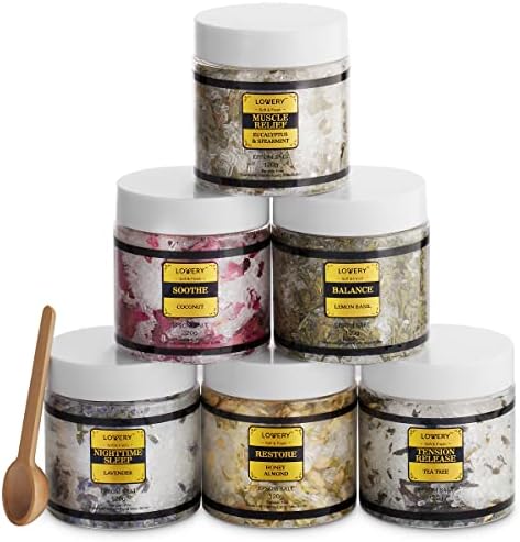 Epsom Bath Salts Gift Set, Relaxing Spa Salt with Essential Oils - Lavender, Eucalyptus Spearmint, Lemon Basil, Coconut, Tea Tree, Honey Almond, Self Care Elephant Gifts for Women Who Have Everything - Image 8