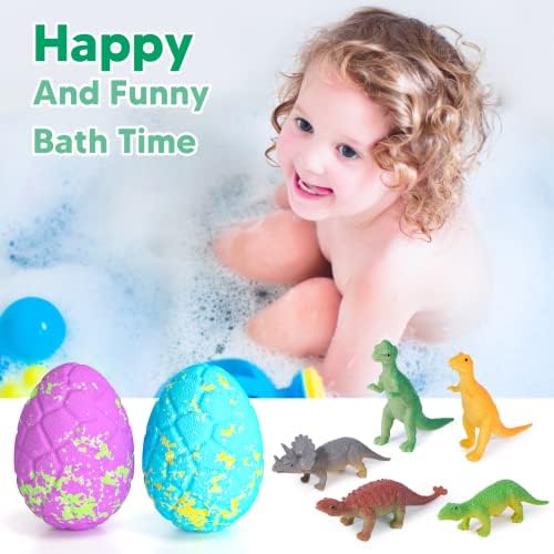 16 Pack Dinosaur Bath Bombs for Kids with Surprise Inside, Dino Bath Bombs with Toys Inside for Boys Girls Toddlers, Organic Kids Bath Bombs Bubble Bath Dinosaur Bath Toys Christmas Birthday Gift Set - Image 5
