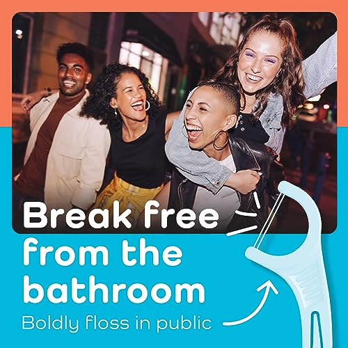 Plackers Twin-Line Dental Flossers, Cool Mint Flavor, Dual Action Flossing System, Easy Storage, Super Tuffloss, 2X The Clean, 300 Count (Pack of 1) - Image 5