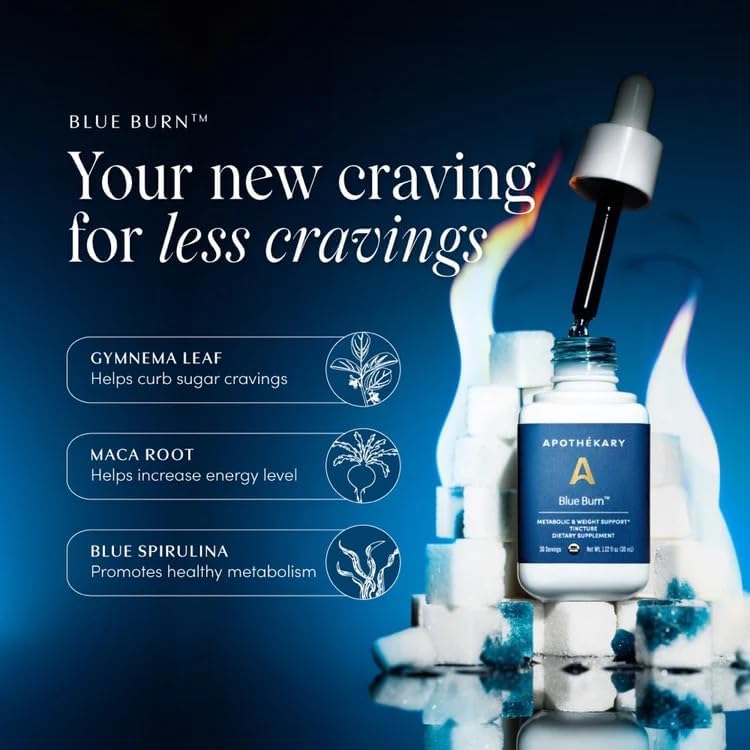 Apothékary Blue Burn Tincture, Dietary Metabolism Support Supplement 1.22 Fl Oz, 30 Servings - Image 5