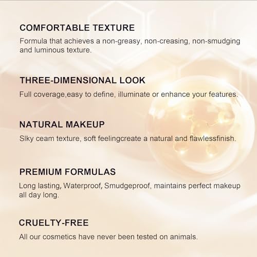 3Pcs Cream Contour Stick Makeup Kit,Shades with Highlighter Stick,Blush Stick and Bronzer Contour Stick for Sculpt the Cheeks,Long Lasting,Waterproof,Matte & Dewy Finish,LIGHT MEDIUM (#02,05,06) - Image 8