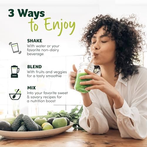 Purely Inspired Organic Green Powder Smoothie Mix, Unflavored (24 Servings) - Probiotics for Digestive Health with Spirulina & Chlorella for Gut Health - Vegan & Gluten-Free - Image 5