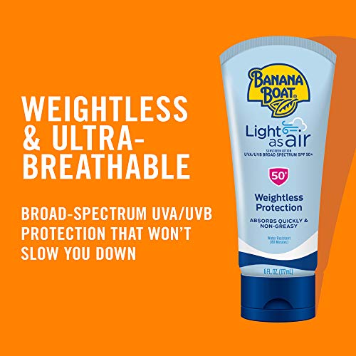 Banana Boat Light As Air Sunscreen Lotion SPF 50 Twin Pack | Lightweight Sunscreen, Lotion Sunscreen, Banana Boat Sunscreen Lotion for Body, Non-Greasy Sunscreen, Oxybenzone Free Sunscreen, 6oz each - Image 3