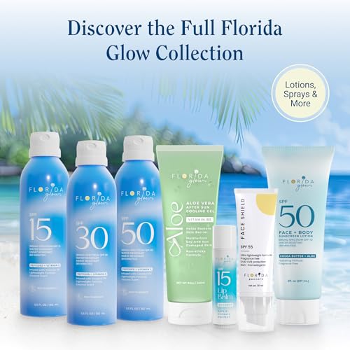 Florida Glow SPF 50 Sunscreen Spray- Hawaii 104 Reef Act & Florida Keys Compliant Broad Spectrum Water Resistant Sport Sun screen - Child Friendly PABA Free & Oxybenzone Free (5.5 Fl Oz 2-pack) - Image 7