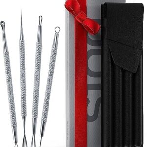 Skinpal Pimple Popper Tool Kit | Milia Remover | Lancets for Facial Extraction | Whitehead Extractor Tool | Comedone Extractor | Blackhead Remover Tool | Acne Needle Tool & Cyst Removal Tool.