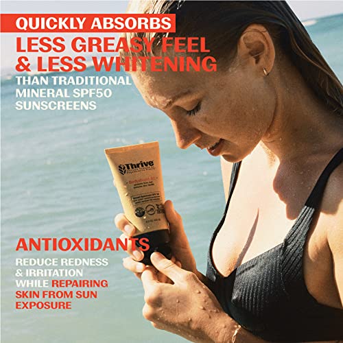 Thrive Reef Safe Sunscreen SPF50 - Hawaii 104 Reef Act Compliant - Mineral Sunscreen Non-Nano Zinc Oxide - Vegan, (5.8 Oz (Pack of 1)) - Image 3