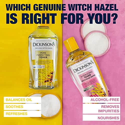 Dickinson's Original Witch Hazel Pore Perfecting Toner, 100% Natural, 16 Ounce Fragrance free - Image 6