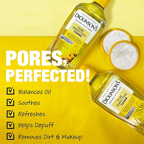 Dickinson's Original Witch Hazel Pore Perfecting Toner, 100% Natural, 16 Ounce Fragrance free - Image 5