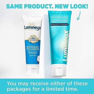 Lumineux Teeth Whitening Toothpaste – Peroxide Free, Enamel Safe for Sensitive Whiter Teeth Certified Non-Toxic, Fluoride Free, No Alcohol, Artificial Colors, SLS Free Dentist Formulated – 3.75 Oz