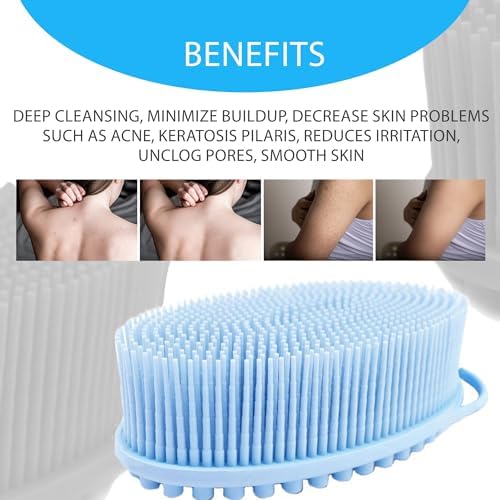Avilana Silicone Body Scrubber – Dual-Sided Silicone Loofah for Shower, Body Scrubber for Men & Women, Gentle Loofa Alternative, Easy-to-Clean Silicone Body Scrubber Exfoliator - Image 8