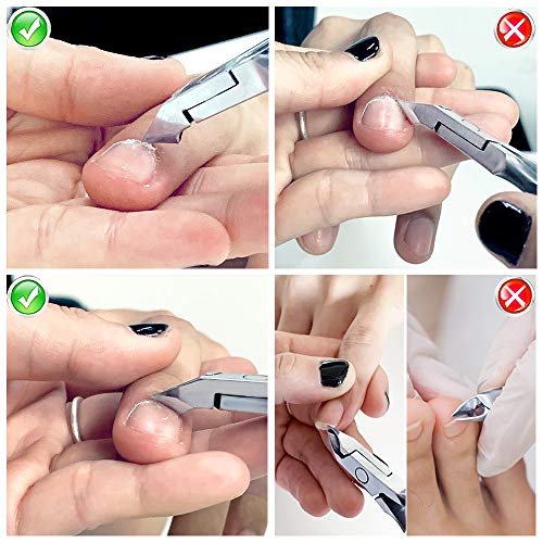 Cuticle Trimmer Cuticle Nippers Clippers Stainless Steel Hangnail Remover Extremely Sharp Cutter Pedicure Manicure Tool, opove X7 Rainbow Gradient - Image 8