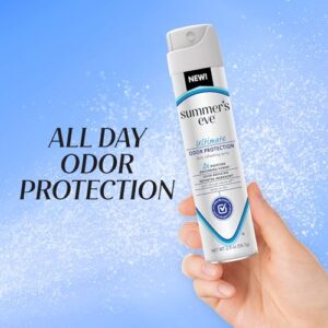 Summer’s Eve, Ultimate Odor Control, Feminine Spray for Odor Protection, Talc-Free, Absorbs Moisture, 2 oz