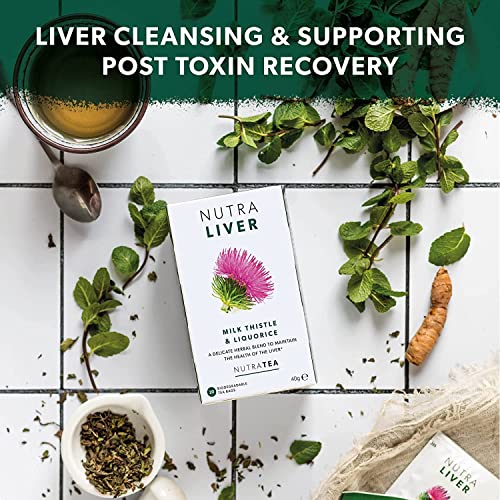 NUTRALIVER - Detox Tea for Liver Cleansing and Support - With Milk Thistle, Turmeric & Fennel - 20 Tea Bags - Herbal Tea by Nutra Tea - Image 5