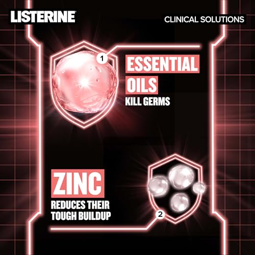 Listerine Clinical Solutions Gum Health Antiseptic Mouthwash, Antigingivitis & Antiplaque Oral Rinse Helps Prevent Buildup & Kills Germs for Healthier Gums, ICY Mint, Twin Pack, 2 x 1 L - Image 6