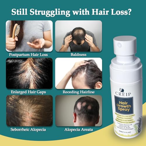 Natural Hair Growth Oil Spray: Batana Rosemary Serum Biotin Caffeine Scalp Care Treatment - Thinning Hair Regrowth Thickening for Women Men 2 FL OZ - Image 3
