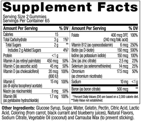 OLLY Women's Multivitamin Gummy, Vitamins A, D, C, E, Biotin, Folic Acid, Adult Chewable Vitamin, Berry Flavor, 65 Day Supply - 130 Count (Packaging May Vary) - Image 6